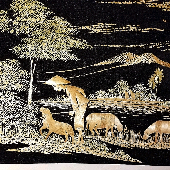 Vintage South Asian handmade artwork - Picture 8 of 13